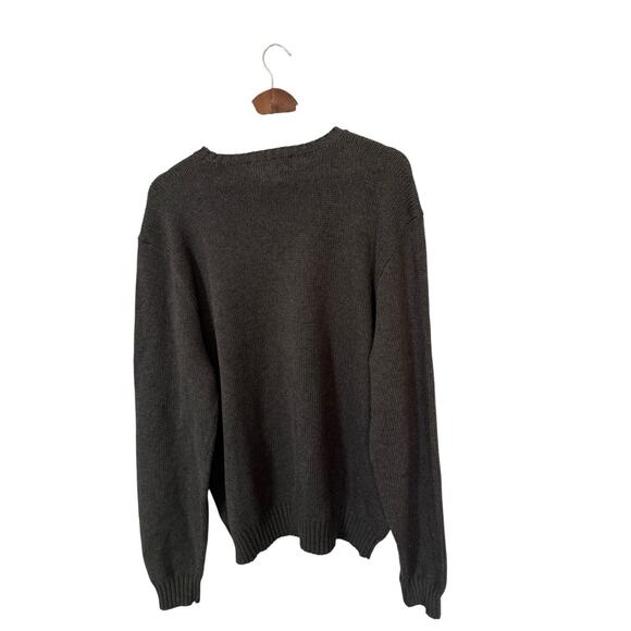 Polo Ralph Lauren Cotton gray crewneck sweater mens vintage y2k sz XL - Picture 3 of 4
